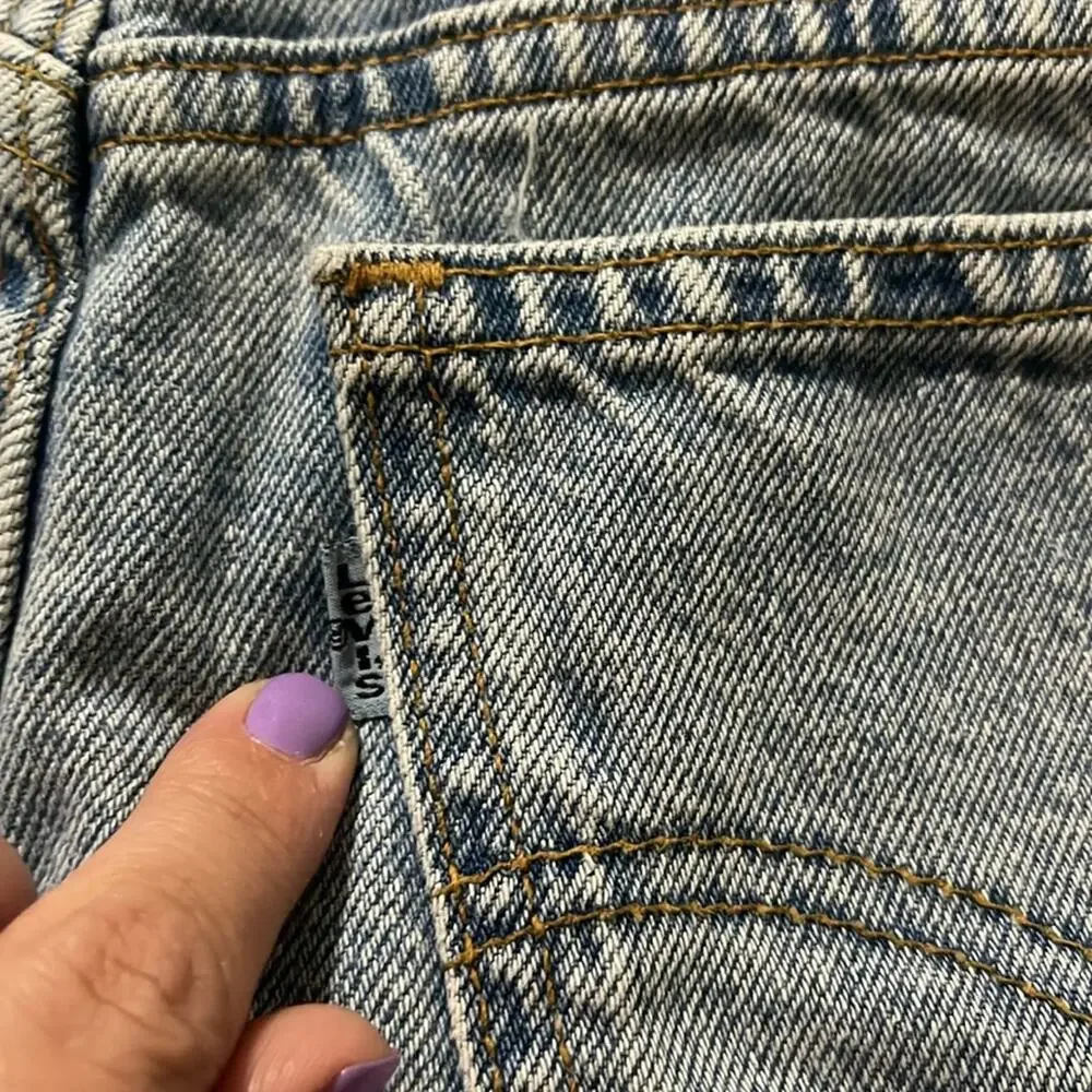 Levi’s 910 Vintage Rolled Hem Shorts Light Wash Classic Fit Women’s Size 9 JR - Picture 7 of 9